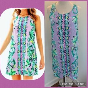 Lilly Pulitzer Women’s Large Purple Lilac Jackie It’s Impawsible Shift Dress